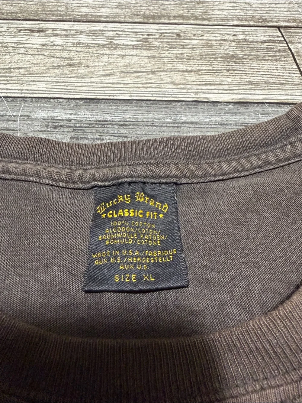 Vtg Lucky Brand Bob Dylan T Shirt Men’s XL Brown New Years Goldenwest Ballroom